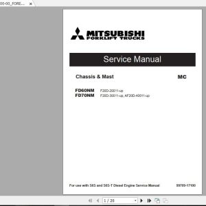 Mitsubishi Forklift FD70NM Service Manual 1
