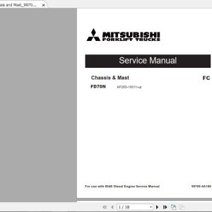 Mitsubishi Forklift FD70N Service Manual 1