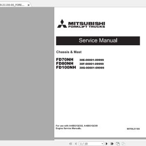 Mitsubishi Forklift FD80NH Service Manual 1