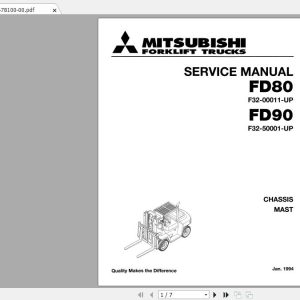 Mitsubishi Forklift FD80 Service Manual 1