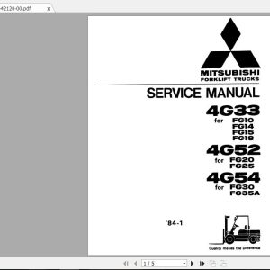 Mitsubishi Forklift FG14 Service Manual 1