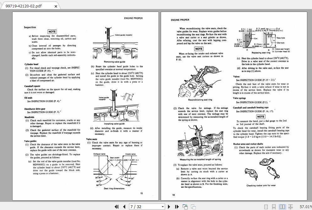Mitsubishi Forklift FG14 Service Manual 2