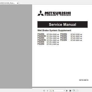 Mitsubishi Forklift FG20HN Service Manual 1