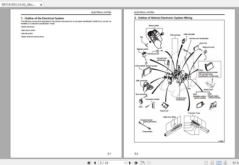 Mitsubishi Forklift FG20N Service Manual 2