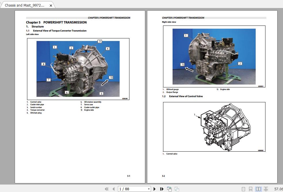 Mitsubishi Forklift FG20S Service Manual 2