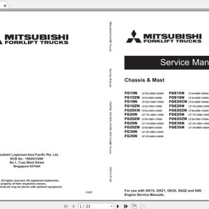 Mitsubishi Forklift FG25ZN Service Manual 1