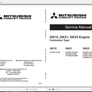 Mitsubishi Forklift FG35N Service Manual 1