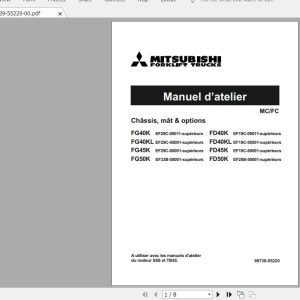 Mitsubishi Forklift FG40KL Service Manual 1