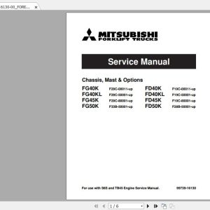 Mitsubishi Forklift FG40K Service Manual 1