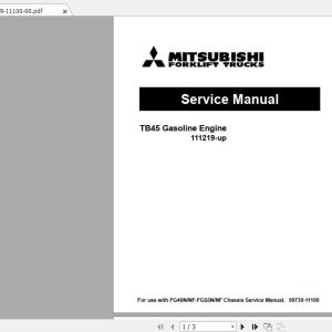 Mitsubishi Forklift FG40NF Service Manual 1