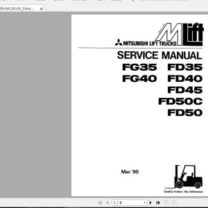 Mitsubishi Forklift FG40 Service Manual 1