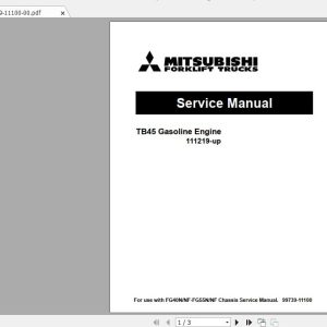 Mitsubishi Forklift FG45NF Service Manual 1