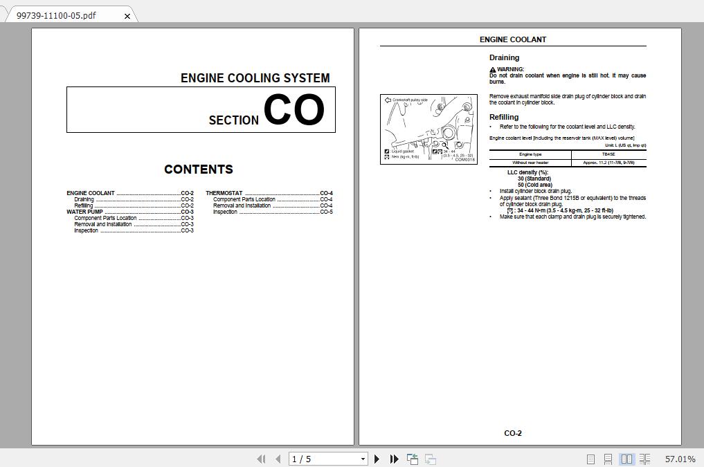 Mitsubishi Forklift FG45NF Service Manual 2