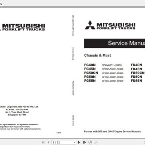 Mitsubishi Forklift FG45N Service Manual 1