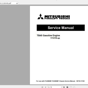 Mitsubishi Forklift FG50CNF Service Manual 1