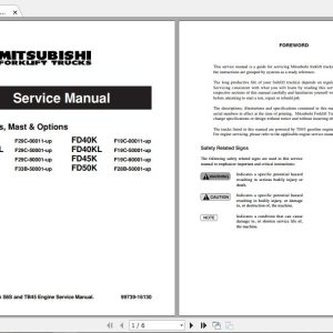 Mitsubishi Forklift FG50K Service Manual 1