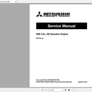 Mitsubishi Forklift FG50 Service Manual 1
