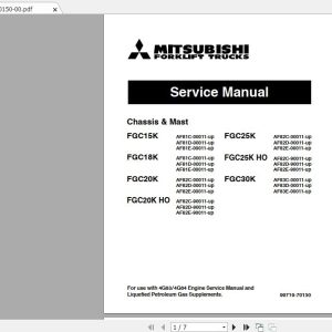 Mitsubishi Forklift FGC18K Service Manual 1