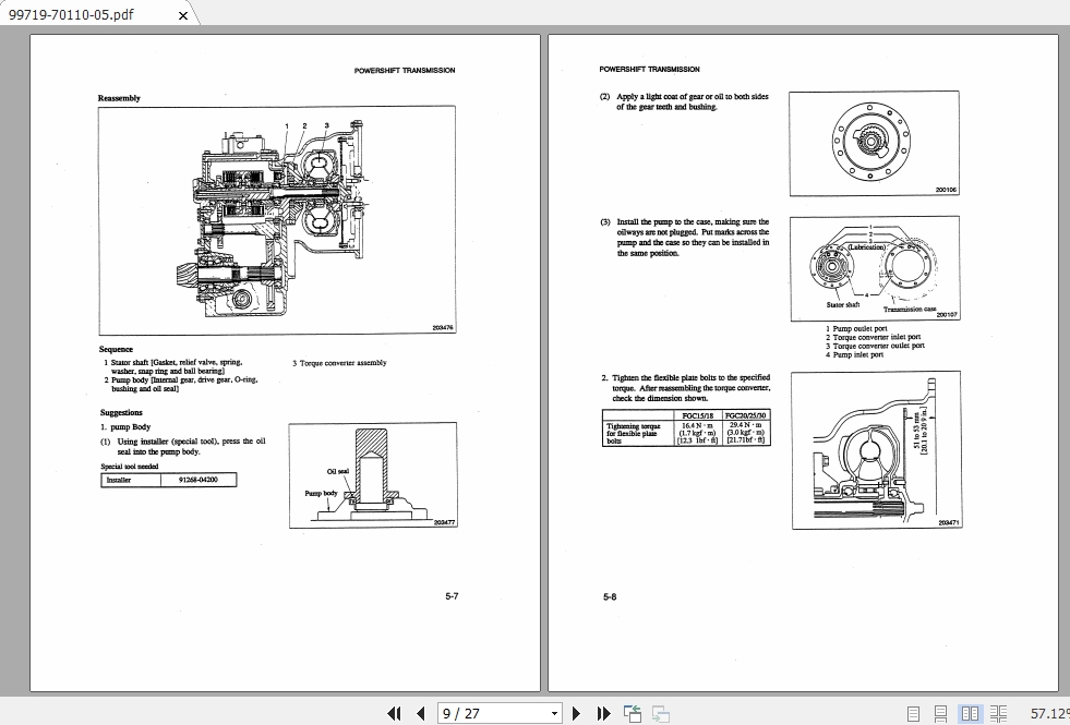 Mitsubishi Forklift FGC20HP Service Manual 2