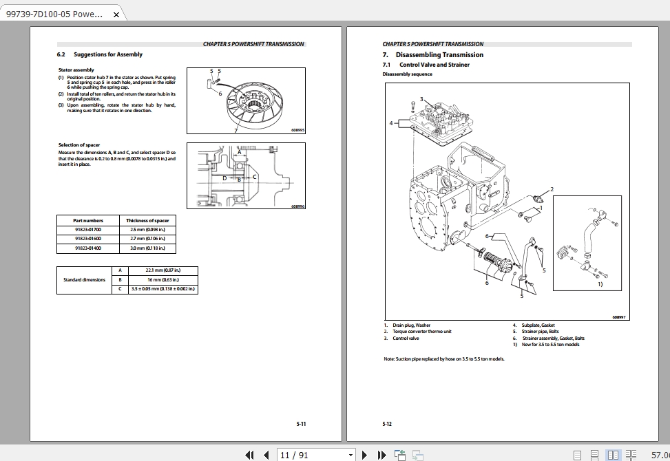 Mitsubishi Forklift FGC45K C Service Manual 2