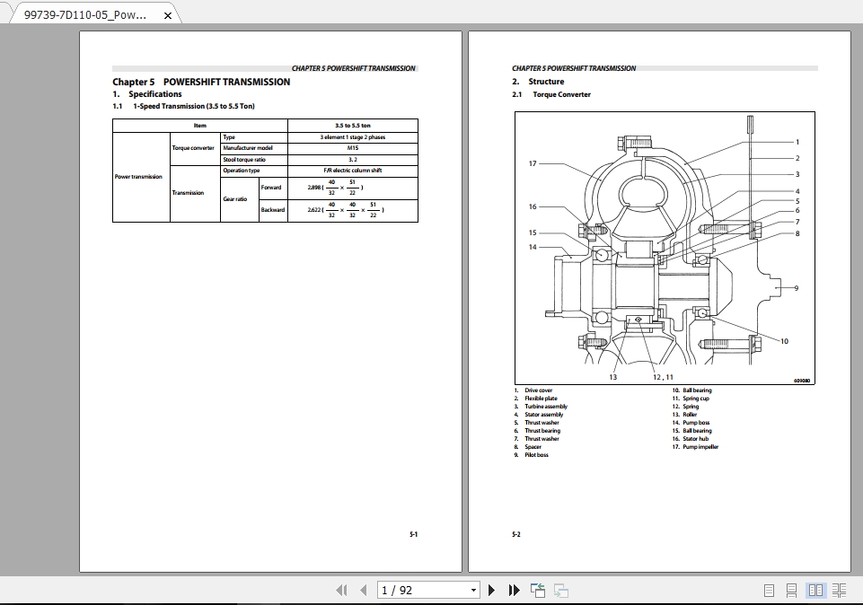Mitsubishi Forklift FGC45K Service Manual 2