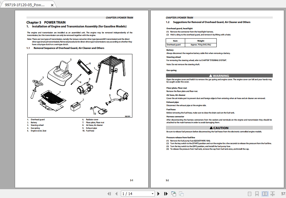 Mitsubishi Forklift FGE15N Service Manual 2