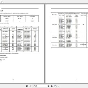 Mitsubishi Forklift FGE18ZN Service Manual 1
