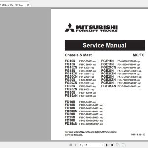 Mitsubishi Forklift FGE20CN Service Manual 1