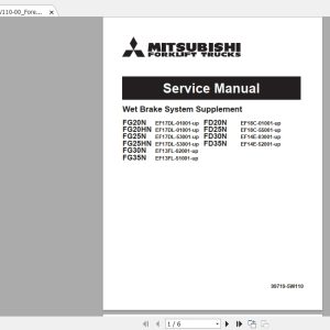 Mitsubishi Forklift FGE20N Service Manual 1