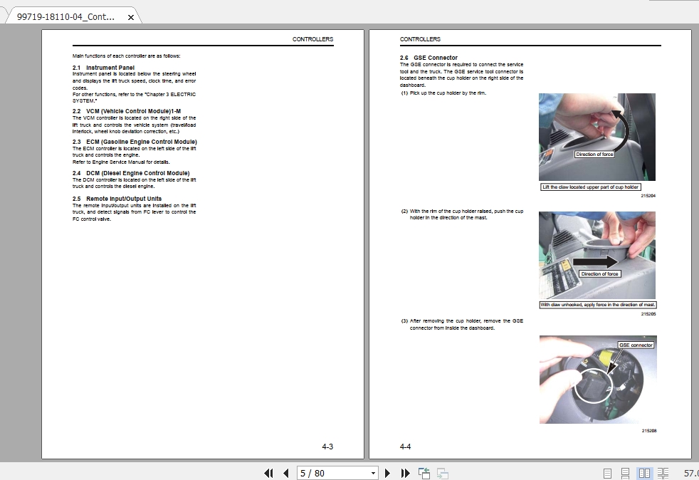 Mitsubishi Forklift FGE20ZN Service Manual 2