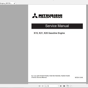Mitsubishi Forklift FGE25N Service Manual 1