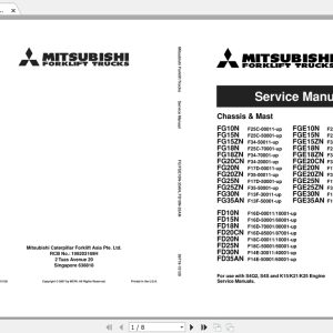 Mitsubishi Forklift FGE30N Service Manual 1