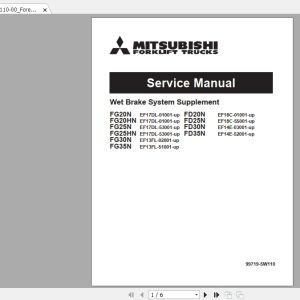 Mitsubishi Forklift FGE35AN Service Manual 1