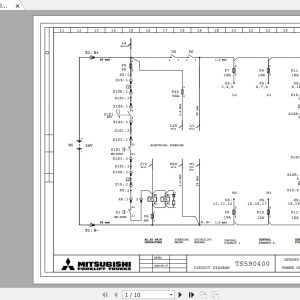 Mitsubishi Forklift OPB08H Circuit Diagrams 1