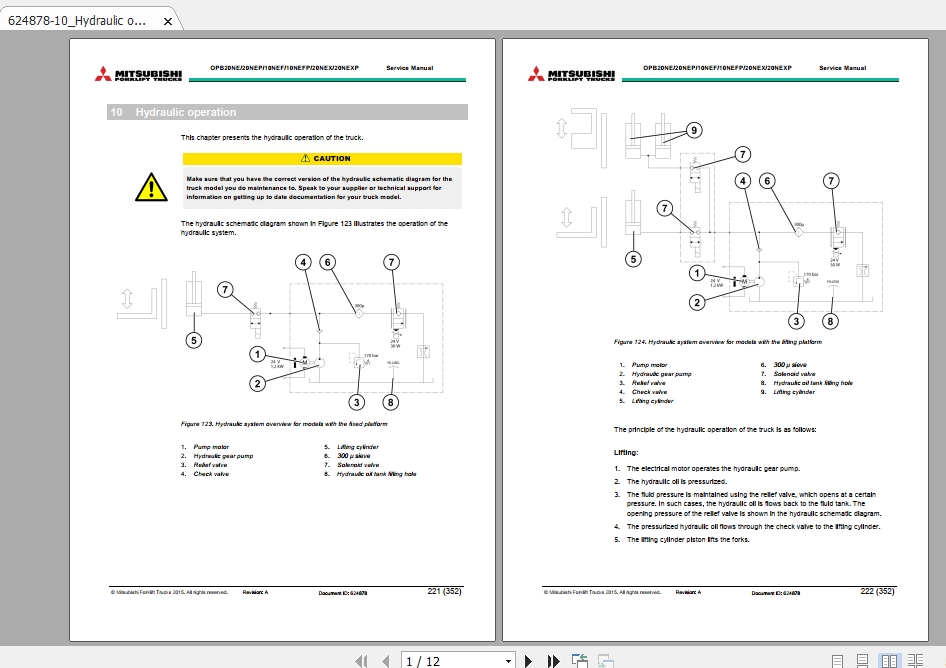 Mitsubishi Forklift OPB10NEFP Service Manual 2