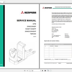 Mitsubishi Forklift OPB10NEF Service Manual 1