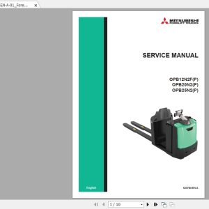 Mitsubishi Forklift OPB20N2P Service Manual 1