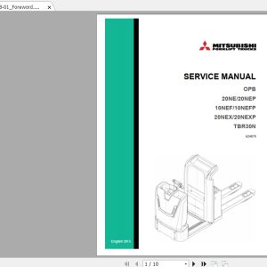 Mitsubishi Forklift OPB20NEP Service Manual 1