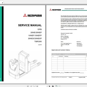 Mitsubishi Forklift OPB20NEX Service Manual 1