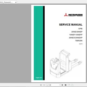 Mitsubishi Forklift OPB20NE Service Manual 1