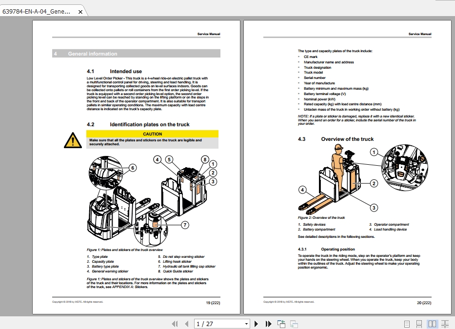 Mitsubishi Forklift OPB25N2 Service Manual 2