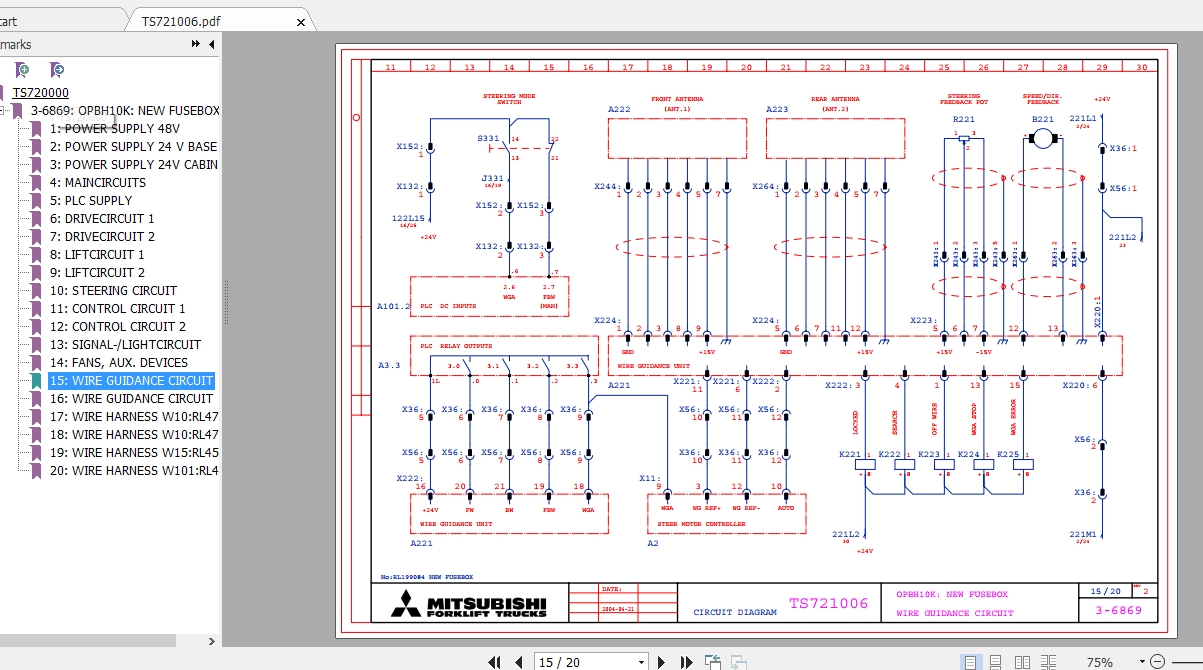Mitsubishi Forklift OPBH10KH Diagrams 3
