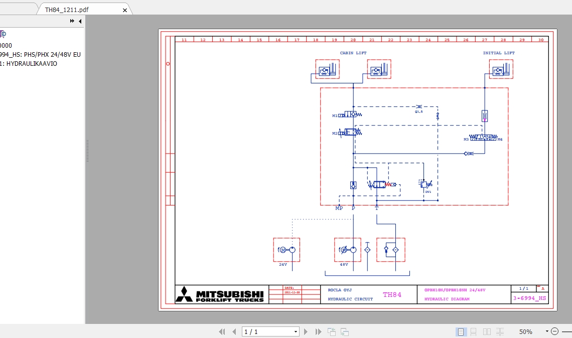 Mitsubishi Forklift OPBH10NH Service Manual 2