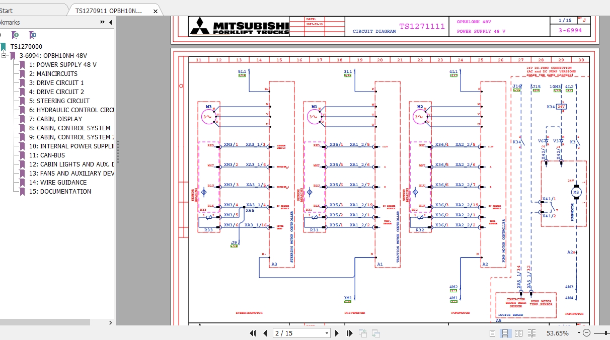 Mitsubishi Forklift OPBH10N Service Manual 1
