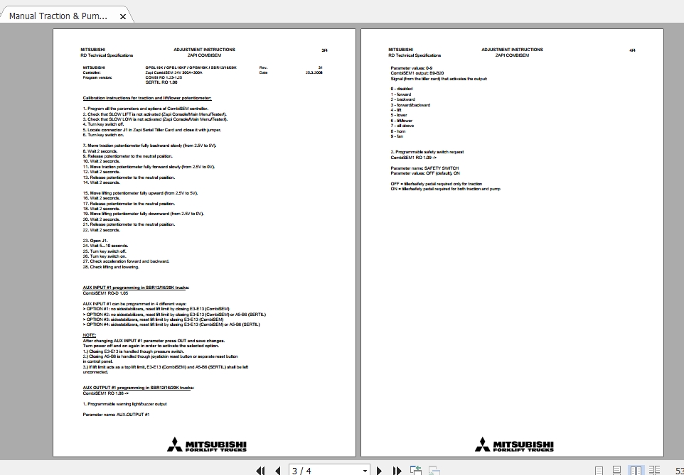 Mitsubishi Forklift OPBL10KF Service Manual 4