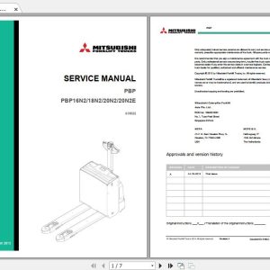 Mitsubishi Forklift PBP16N2 Service Manual 1