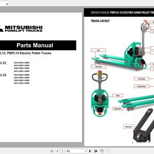 Mitsubishi Forklift PBPL12 PBPL15 Parts Manual 1