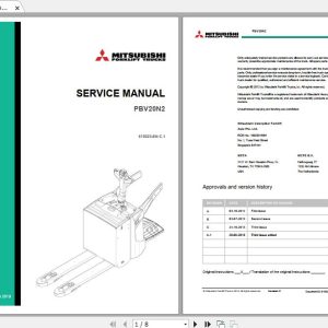 Mitsubishi Forklift PBV20N2 Service Manual 615023ENC1 1