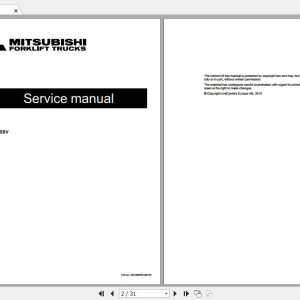 Mitsubishi Forklift PBV20PD Service Manual 1