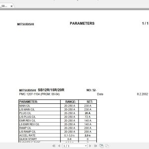 Mitsubishi Forklift SB12R SB15R SB20R Manuals Diagrams 1